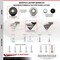 Service Caster 3 Inch Chrome Hooded Neoprene Rubber 12mm Threaded Stem Caster with Brake SCC SCC-TS03S310-NPRB-BC-B-M1215 - alternate 1